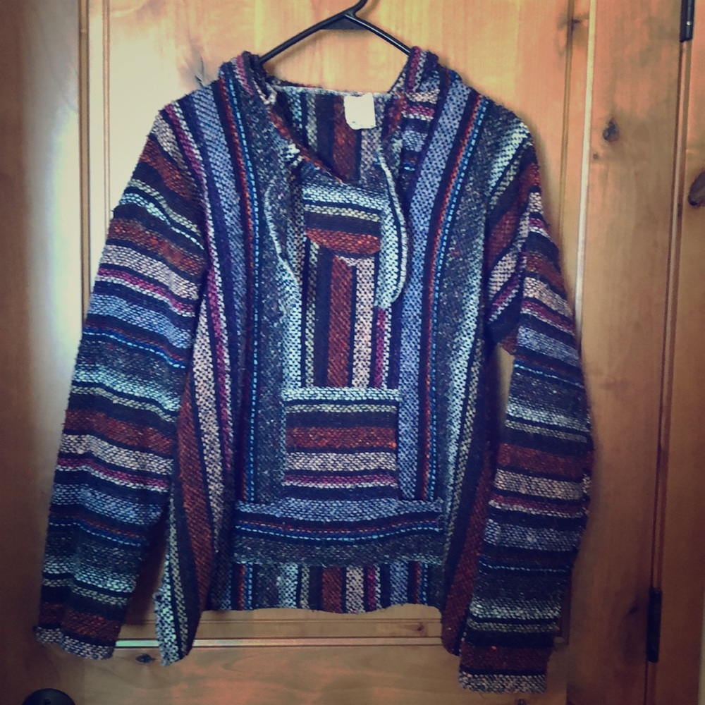 Vintage Mexican Poncho OS